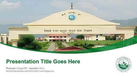 Hemvati Nandan Bahuguna Garhwal University Course/Courseware Creation PPT Template