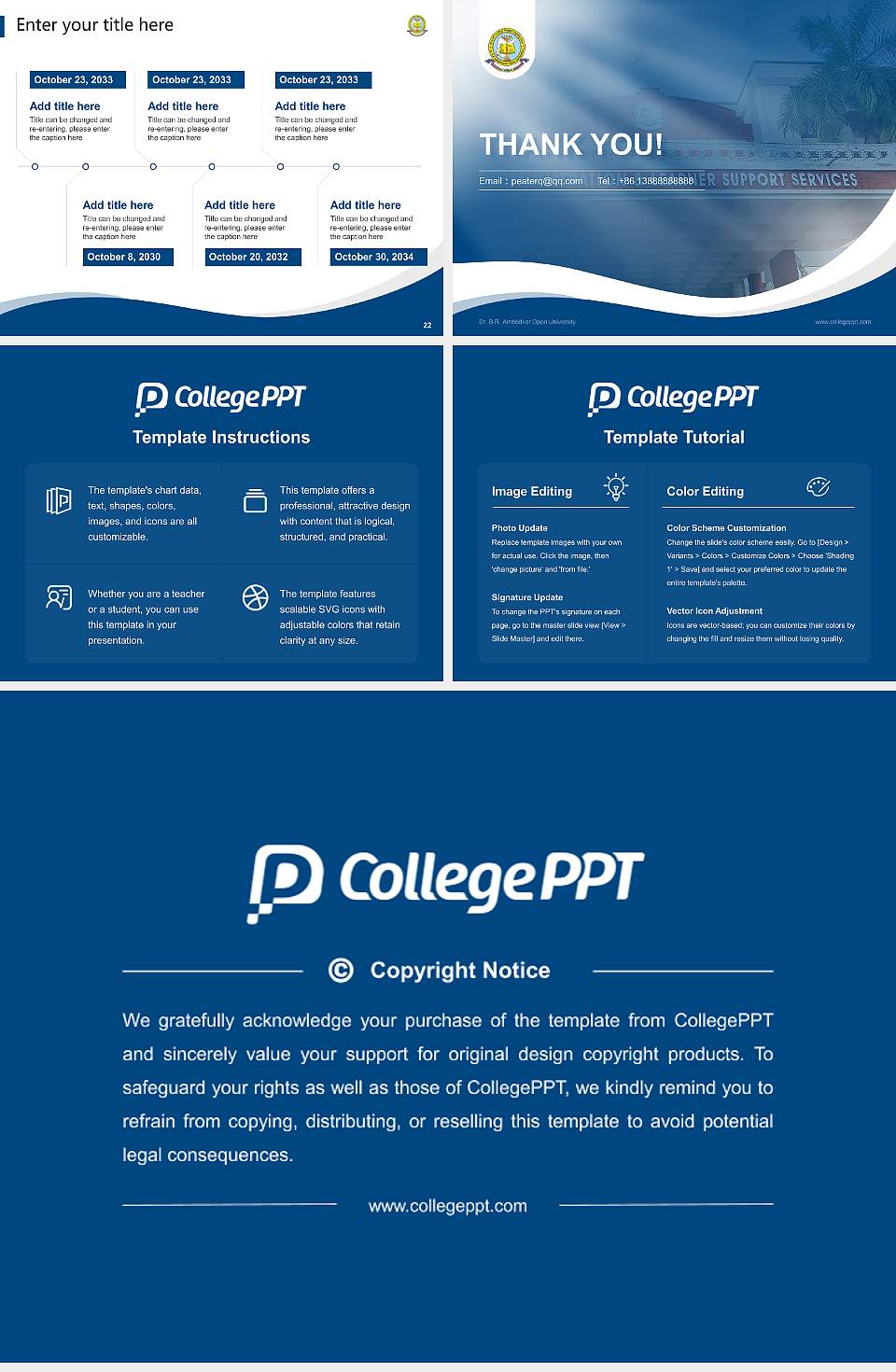 Dr. B.R. Ambedkar Open University Lecture Sharing and Networking Event PPT Template4:3 ratio PPT effect preview image4