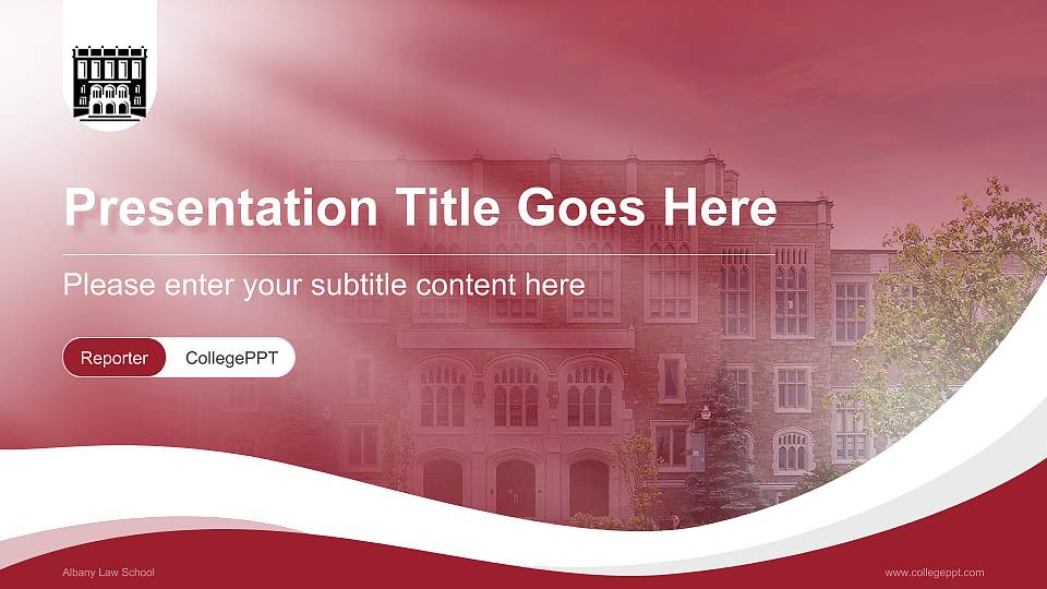 Albany Law School Lecture Sharing and Networking Event PPT Template16:9 ratio PPT effect preview image