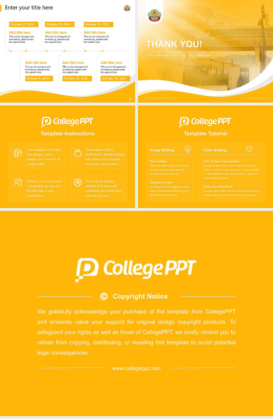 Central Institute of Buddhist Studies Lecture Sharing and Networking Event PPT Template4:3 ratio PPT effect preview image4