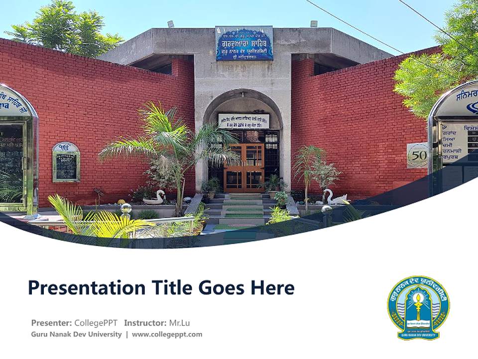 Guru Nanak Dev University Course/Courseware Creation PPT Template4:3 ratio PPT effect preview image5