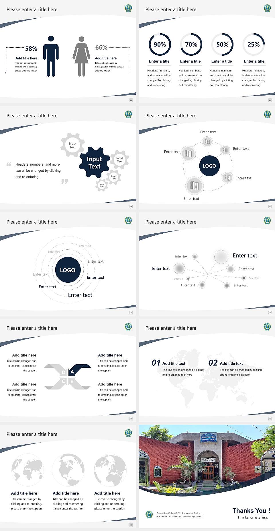 Guru Nanak Dev University Course/Courseware Creation PPT Template4:3 ratio PPT effect preview image4