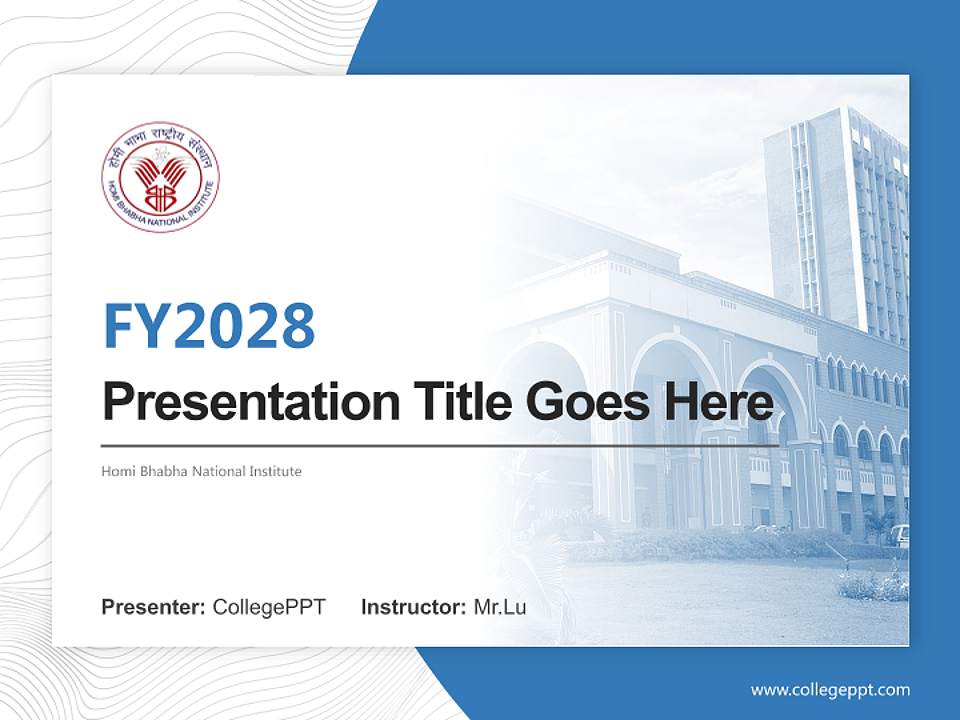 Homi Bhabha National Institute Academic Presentation/Research Findings Report PPT Template4:3 ratio PPT effect preview image5