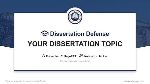 Dibrugarh University Graduation Thesis Defense PPT Template