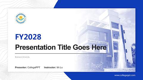 Brainware University Academic Presentation/Research Findings Report PPT Template