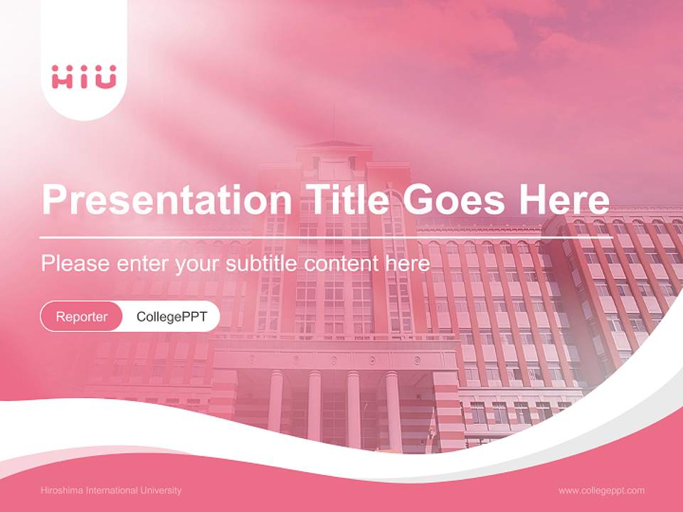 Hiroshima International University Lecture Sharing and Networking Event PPT Template4:3 ratio PPT effect preview image4