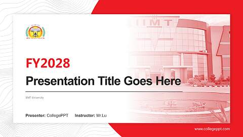 IIMT University Academic Presentation/Research Findings Report PPT Template