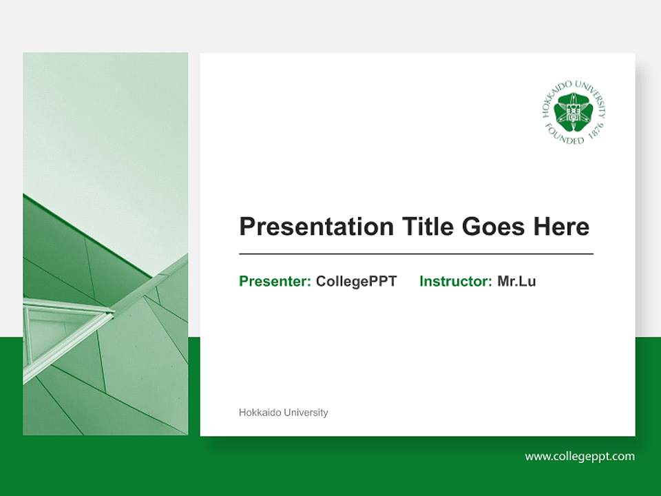 Hokkaido University General Purpose PPT Template4:3 ratio PPT effect preview image6