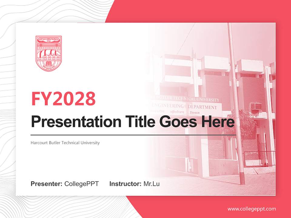 Harcourt Butler Technical University Academic Presentation/Research Findings Report PPT Template4:3 ratio PPT effect preview image5