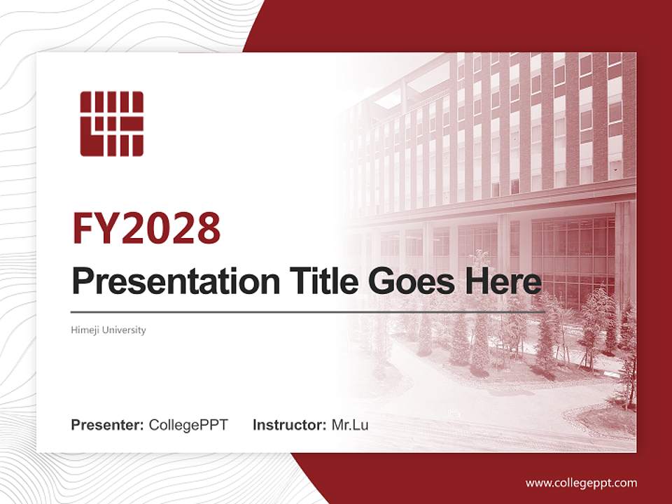 Himeji University Academic Presentation/Research Findings Report PPT Template4:3 ratio PPT effect preview image5