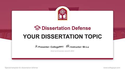 Alvernia University Graduation Thesis Defense PPT Template