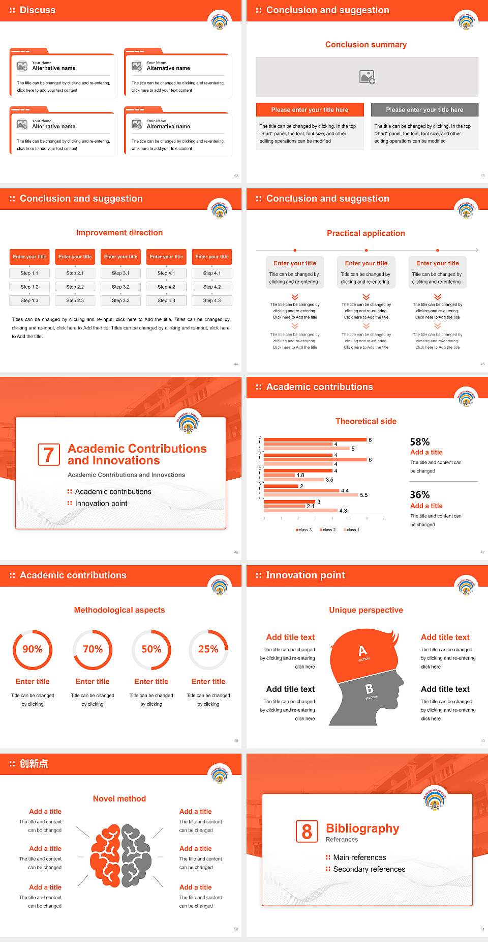 Bir Tikendrajit University Graduation Thesis Defense PPT Template4:3 ratio PPT effect preview image6