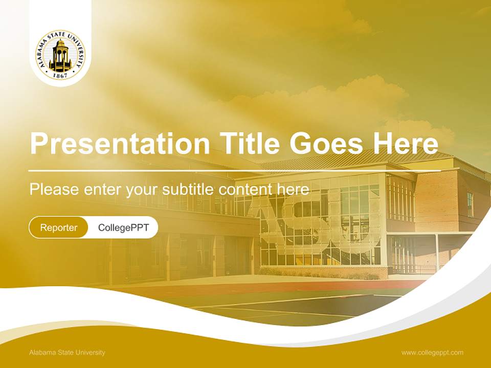 Alabama State University Lecture Sharing and Networking Event PPT Template4:3 ratio PPT effect preview image4