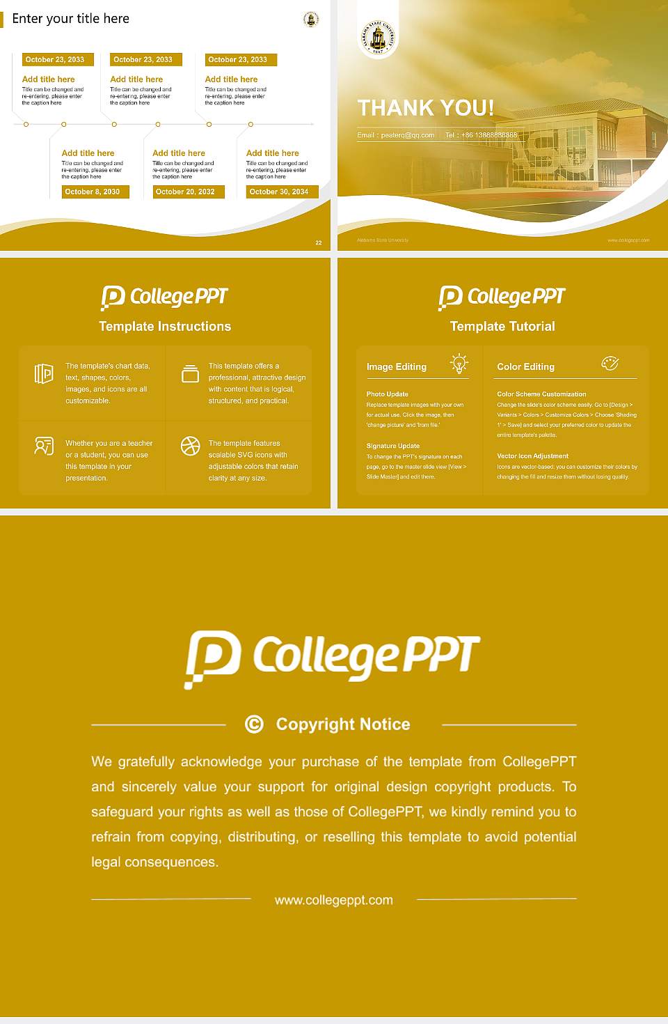 Alabama State University Lecture Sharing and Networking Event PPT Template4:3 ratio PPT effect preview image4