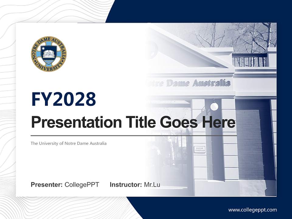 The University of Notre Dame Australia Academic Presentation/Research Findings Report PPT Template4:3 ratio PPT effect preview image5