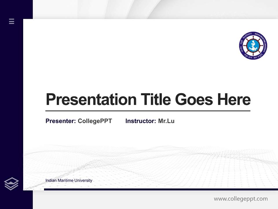 Indian Maritime University Thesis Proposal/Graduation Defense PPT Template4:3 ratio PPT effect preview image5