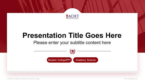 American College of Healthcare and Technology National Scholarship Defense PPT Template