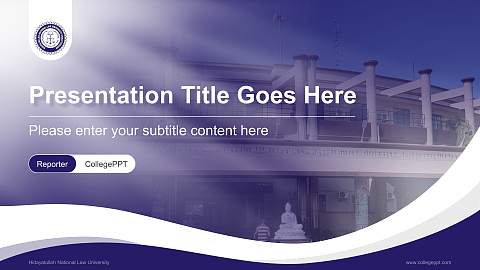 Hidayatullah National Law University Lecture Sharing and Networking Event PPT Template