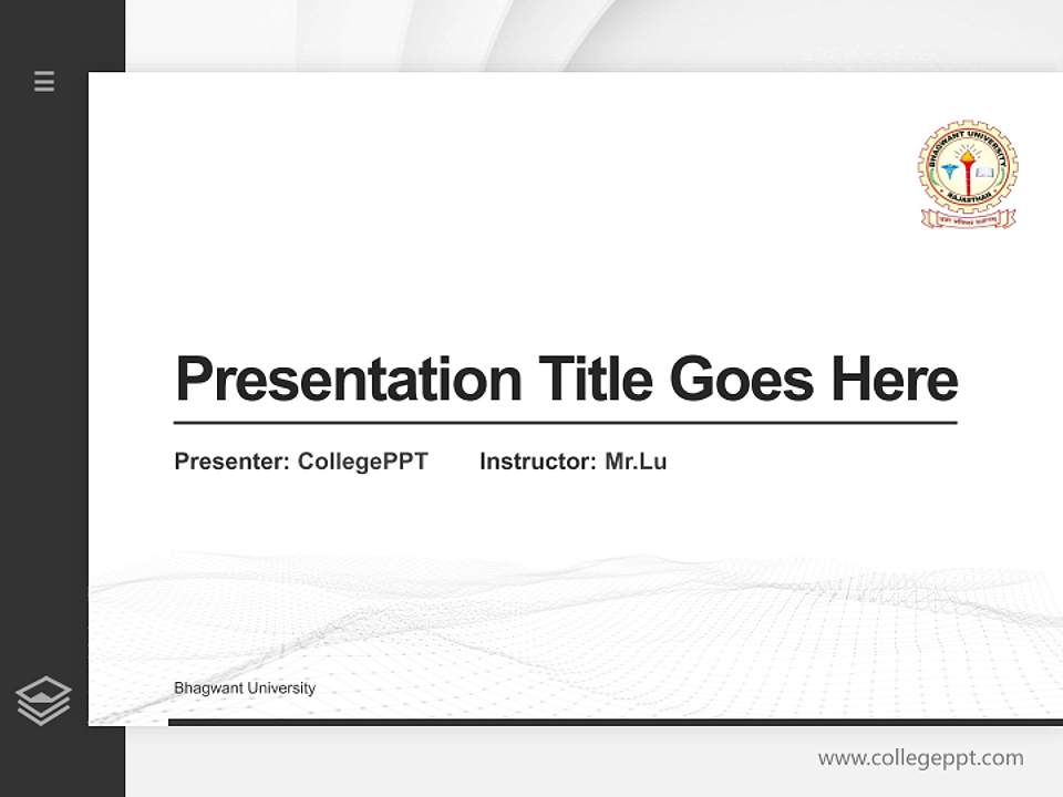 Bhagwant University Thesis Proposal/Graduation Defense PPT Template4:3 ratio PPT effect preview image5