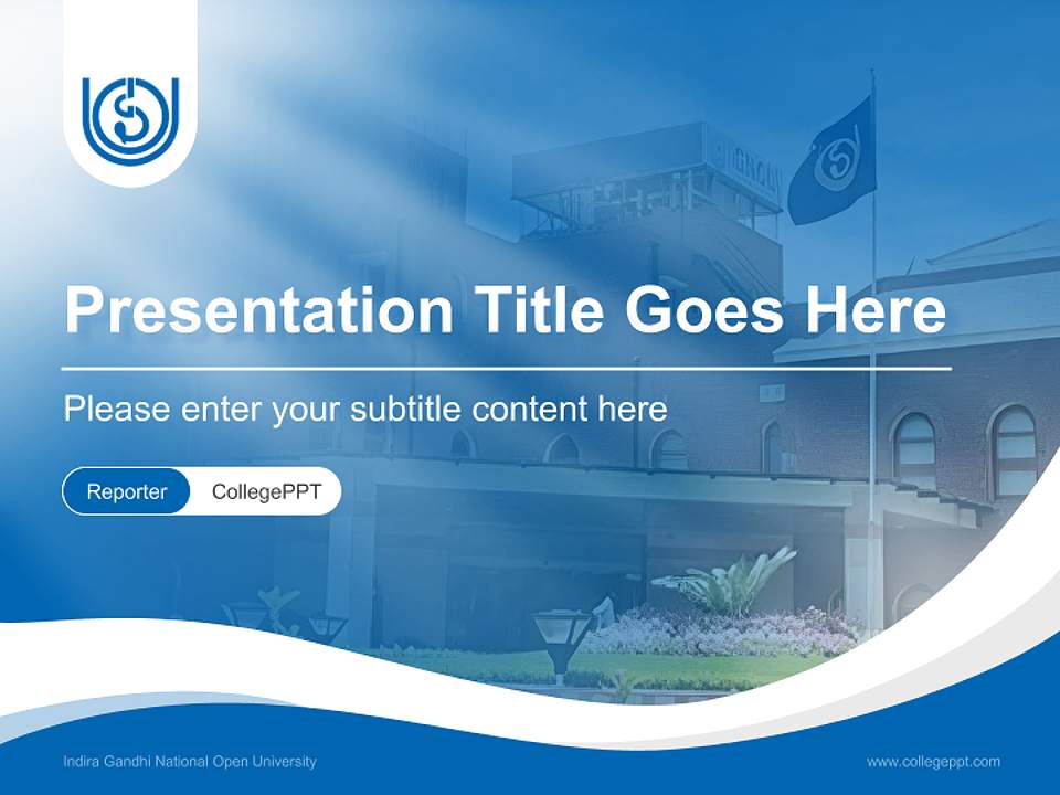 Indira Gandhi National Open University Lecture Sharing and Networking Event PPT Template4:3 ratio PPT effect preview image4