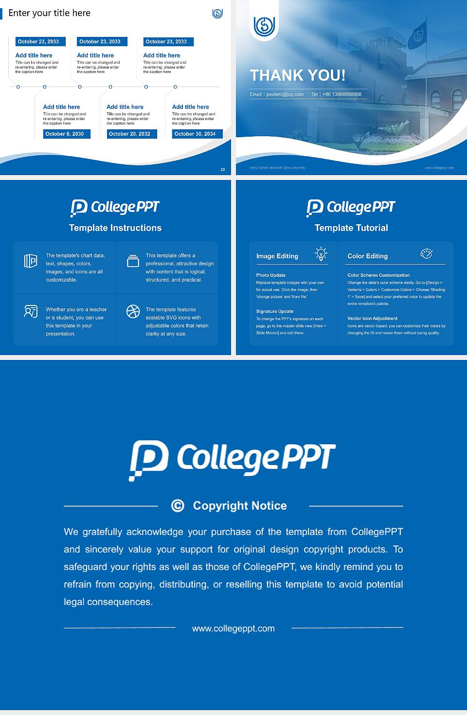 Indira Gandhi National Open University Lecture Sharing and Networking Event PPT Template4:3 ratio PPT effect preview image4