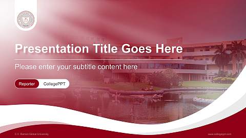 C.V. Raman Global University Lecture Sharing and Networking Event PPT Template