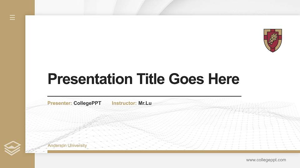 Anderson University Thesis Proposal/Graduation Defense PPT Template16:9 ratio PPT effect preview image