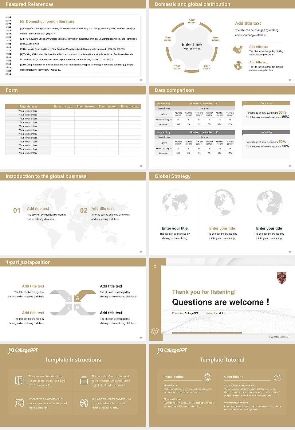 Anderson University Thesis Proposal/Graduation Defense PPT Template16:9 ratio PPT effect preview image4