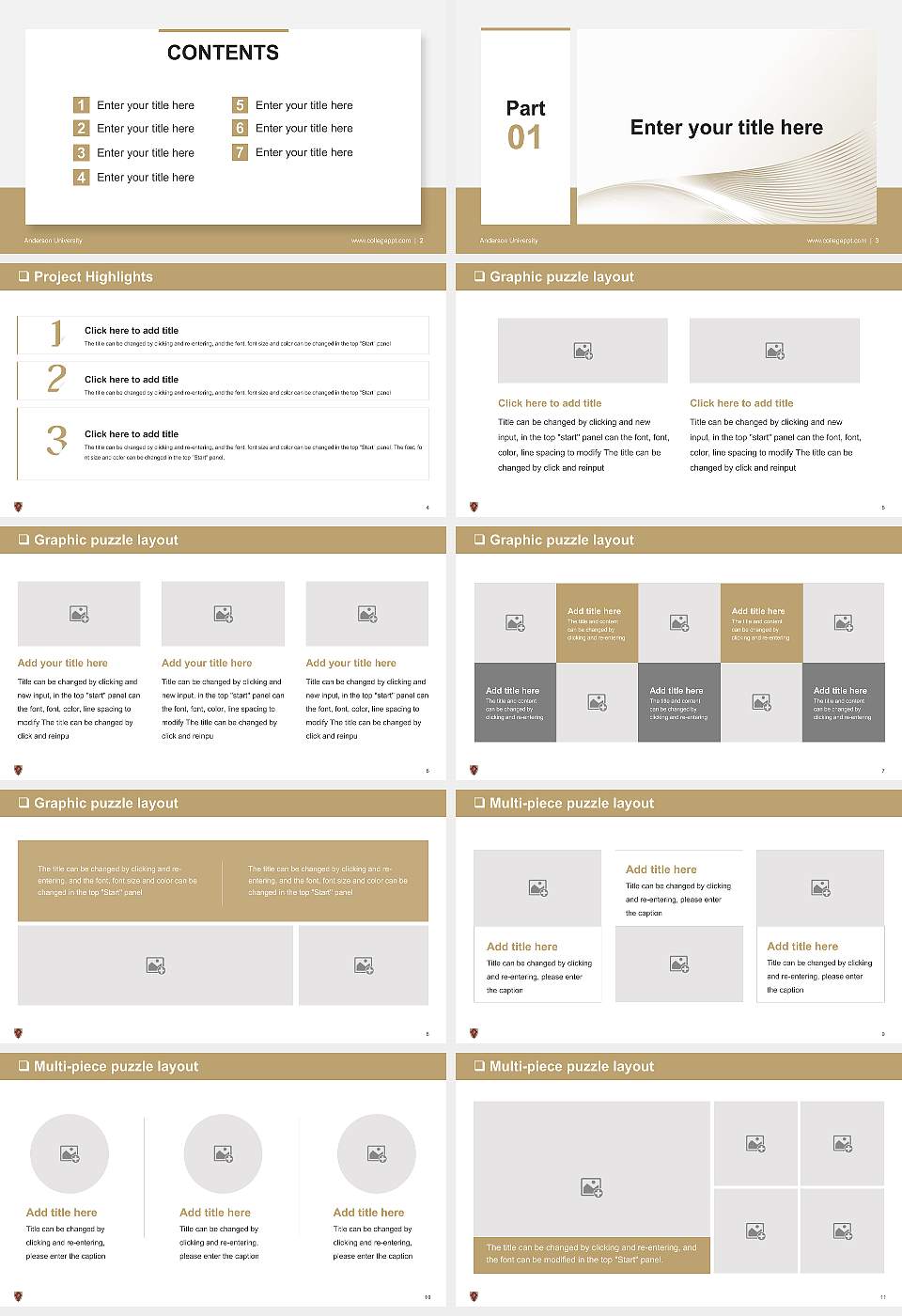 Anderson University General Purpose PPT Template16:9 ratio PPT effect preview image2