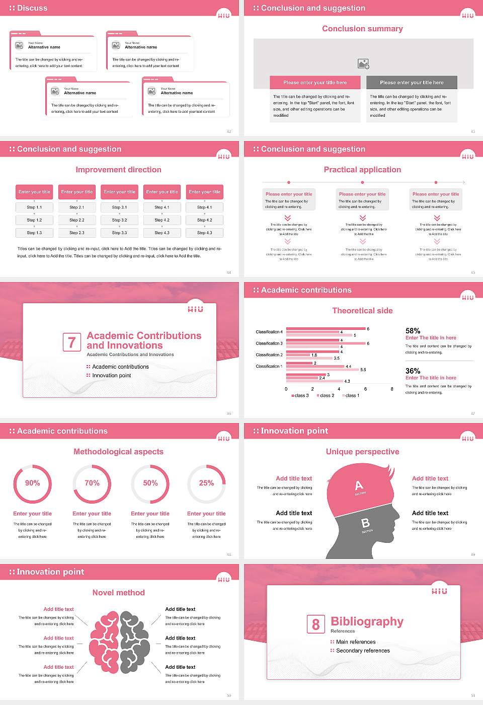 Hiroshima International University Graduation Thesis Defense PPT Template16:9 ratio PPT effect preview image6