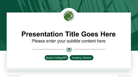 Hiroshima University National Scholarship Defense PPT Template