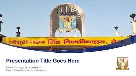 Choudhary Charan Singh University Course/Courseware Creation PPT Template