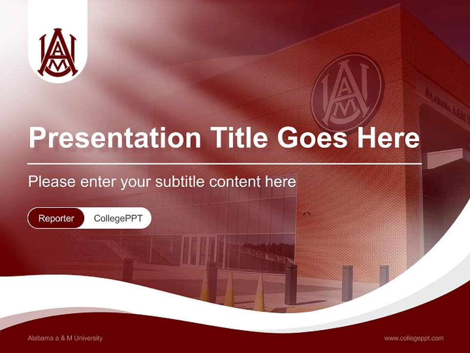Alabama a & M University Lecture Sharing and Networking Event PPT Template4:3 ratio PPT effect preview image4