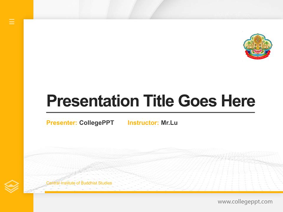 Central Institute of Buddhist Studies Thesis Proposal/Graduation Defense PPT Template4:3 ratio PPT effect preview image5