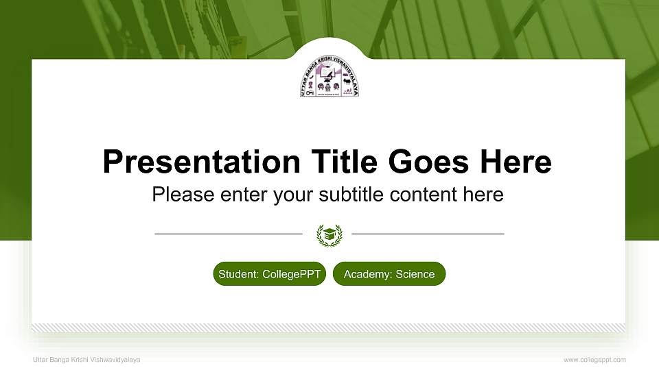 Uttar Banga Krishi Vishwavidyalaya National Scholarship Defense PPT Template16:9 ratio PPT effect preview image