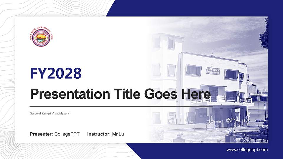 Gurukul Kangri Vishvidayala Academic Presentation/Research Findings Report PPT Template16:9 ratio PPT effect preview image