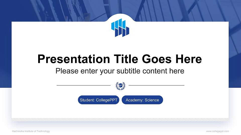 Hachinohe Institute of Technology National Scholarship Defense PPT Template16:9 ratio PPT effect preview image