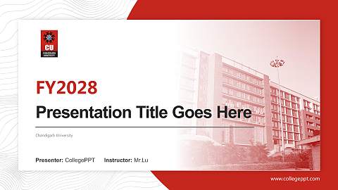 Chandigarh University Academic Presentation/Research Findings Report PPT Template