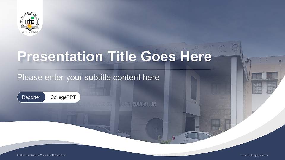 Indian Institute of Teacher Education Lecture Sharing and Networking Event PPT Template16:9 ratio PPT effect preview image