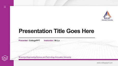 Bharatiya Engineering Science and Technology Innovation University Thesis Proposal/Graduation Defense PPT Template