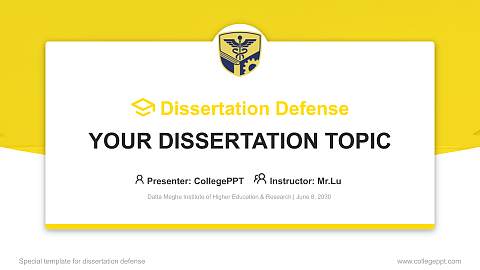 Datta Meghe Institute of Higher Education & Research Graduation Thesis Defense PPT Template
