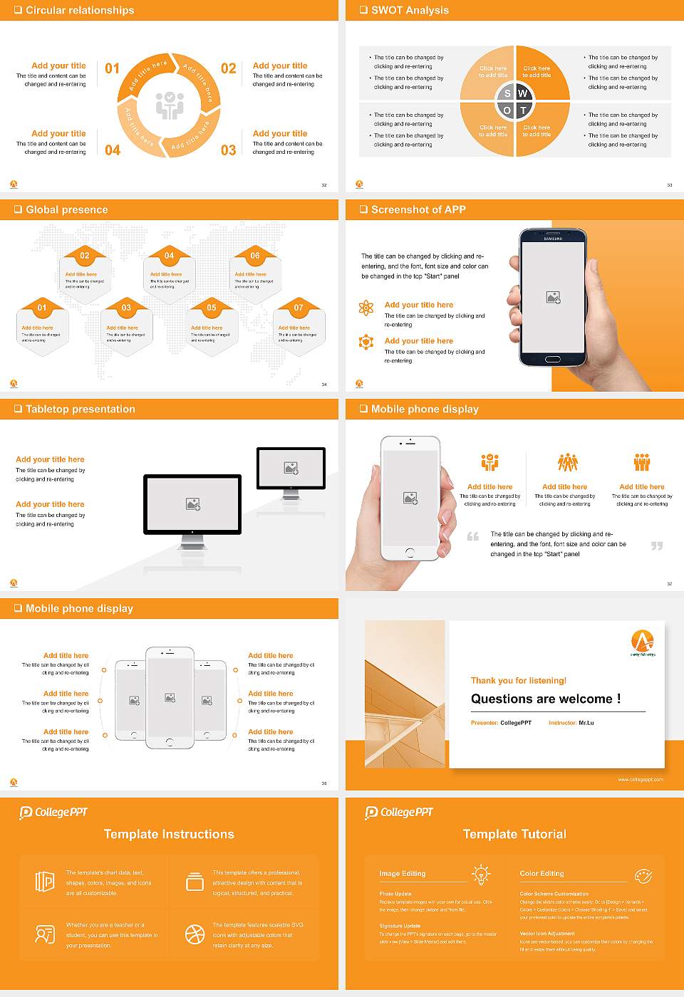 Adesh University General Purpose PPT Template16:9 ratio PPT effect preview image5