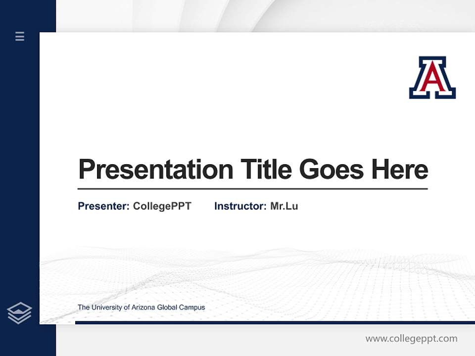 The University of Arizona Global Campus Thesis Proposal/Graduation Defense PPT Template4:3 ratio PPT effect preview image5