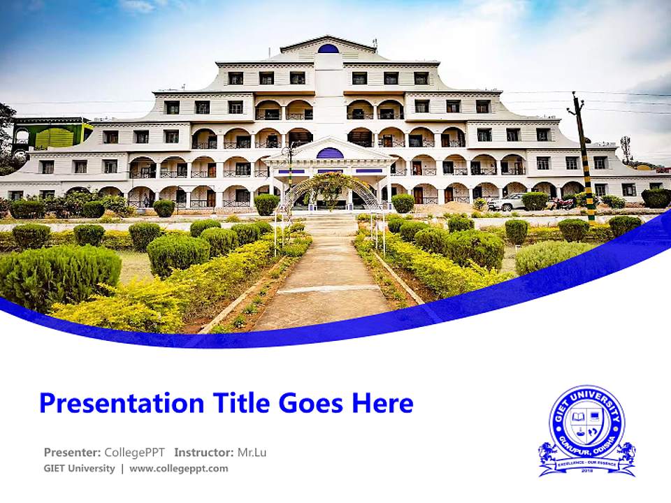 GIET University Course/Courseware Creation PPT Template4:3 ratio PPT effect preview image5