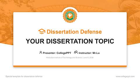Hindustan Institute of Technology and Science Graduation Thesis Defense PPT Template