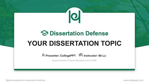 Hyogo University of Teacher Education Graduation Thesis Defense PPT Template