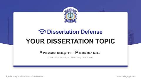 Dr. B.R. Ambedkar National Law University Graduation Thesis Defense PPT Template