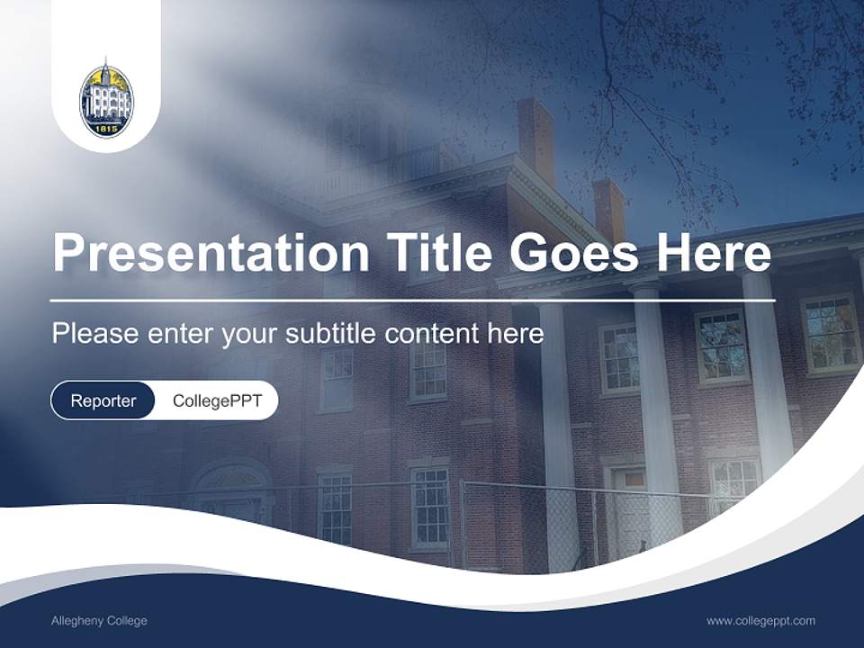 Allegheny College Lecture Sharing and Networking Event PPT Template4:3 ratio PPT effect preview image4