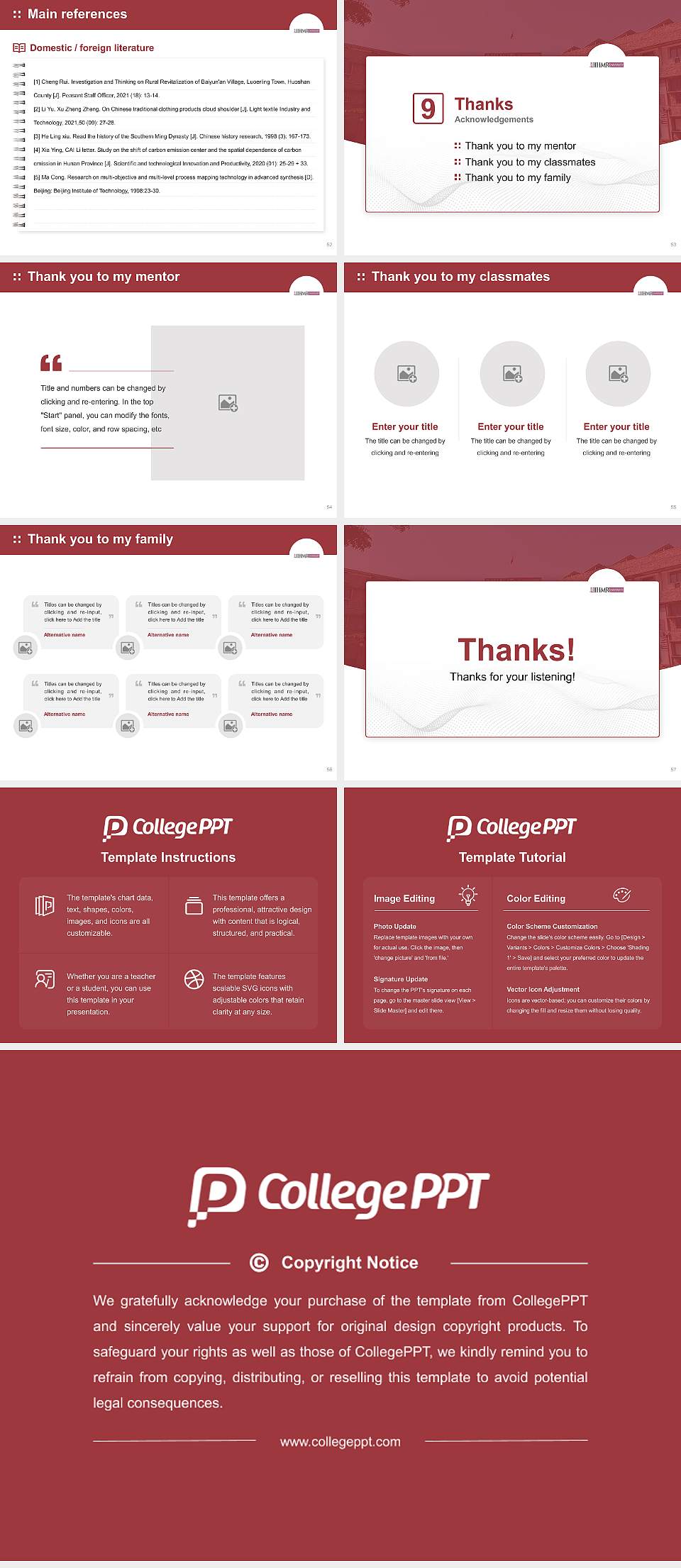 IIHMR University Graduation Thesis Defense PPT Template4:3 ratio PPT effect preview image7