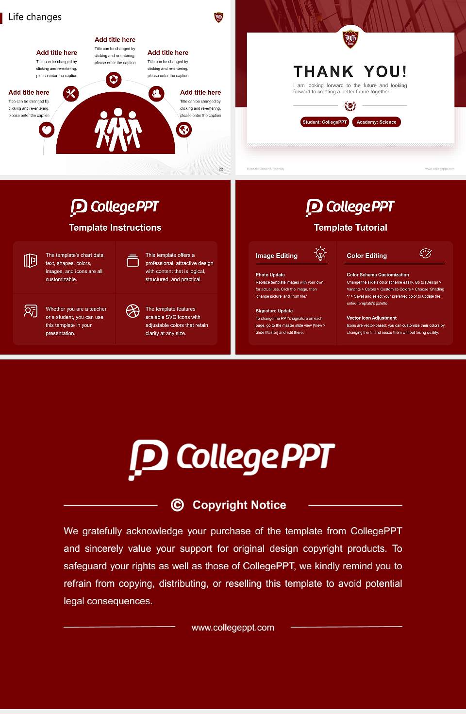 Hirosaki Gakuin University National Scholarship Defense PPT Template4:3 ratio PPT effect preview image4